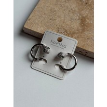Luckyb Store Silver Renk Dönen Yılan Küpe