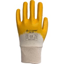 Activehand Actıvehand %100 Pamuk Astarlı Nitril Kaplama Eldiven 12'li Paket