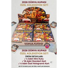 Oyun Kafası 2026 Dünya Kupası Haydi Bizim Çocuklar Futbol Maç Kartı Ekonomik Set - 4 Mini Kutu (16 Kart + 4 Özel Hologramlı)
