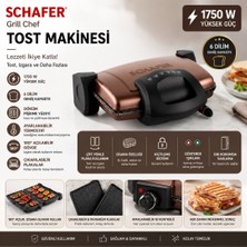 Schafer Grill Chef Tost Makinesi-Kahverengi