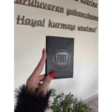 Buççin Online Mağaza Fiat Deri Dikişli Araç Ruhsat Kılıfı Kabı Oto Ruhsatlık Ruhsat Koruyucu
