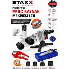 Staxx Power 1500W Pprc Plastik Boru Kaynak Makinesi Seti Çift Rezistans Isı Ayarlı Metal Çantalı 20-25-32-40 mm
