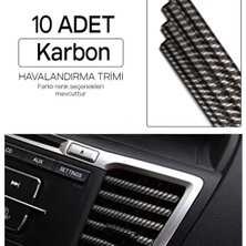Buççin Online Mağaza Araç Içi Klima Havalandırma Izgarası Dekoratif Şerit Trim Seti Karbon