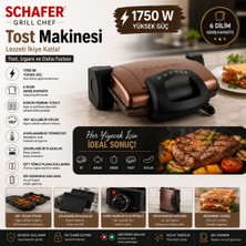 Schafer Grill Chef Tost Makinesi-Kahverengi