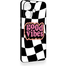 Vip Case Vivo V60 Lite Uyumlu Black Good Vibes Desenli Silikon Kılıf