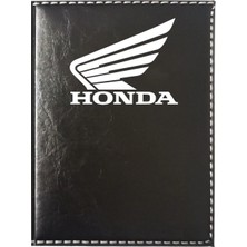 Buççin Online Mağaza Honda Motor Logolu Siyah Ruhsat Kabı