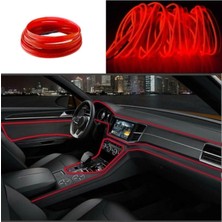 Buççin Online Mağaza Araç Içi Torpido Ledi Şerit LED Ip LED Neon Kırmızı 2 Metre