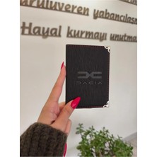 Buççin Online Mağaza Dacia Premium Köşelikli Deri Dikişli Araç Ruhsat Kılıfı Kabı Oto Ruhsatlık Araba Ruhsat Koruyucu