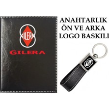 Buççin Online Mağaza Gılera Logolu Siyah Ruhsat Kabı ve Gılera Logolu Anahtarlık