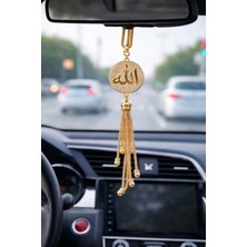 Buççin Online Mağaza Allah Muhammed Yazılı Taşlı Dikiz Aynası Süsü Gold Siyah Premium Özel Koleksiyon