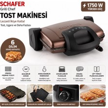 Schafer Grill Chef Tost Makinesi-Kahverengi