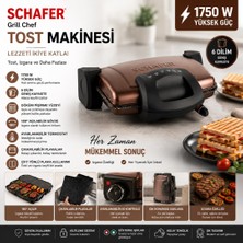 Schafer Grill Chef Tost Makinesi-Kahverengi