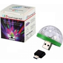 Buççin Online Mağaza Disko Topu - Müziğe ve Sese Duyarlı USB Girişli Araç Içi Mini Disko Topu Parti Mini LED