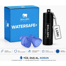 BOLLSEN Watersafe+ Yüzme Kulak Tıkacı Su Geçirmez Silikon – Havuz, Deniz, Duş ve Banyo İçin 24 dB, Yeniden Kullanılabilir