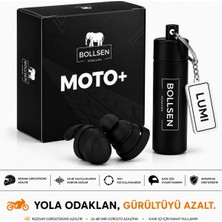 Bollsen Moto Kulak Tıkaçları – Motosiklet Sürücüleri Için Yeniden Kullanılabilir Silikon Kulak Tıkacı – 24 Db Snr Rüzgar Gürültü Azaltma – Kask Altına Uyumlu, Yıkanabilir ve Rahat