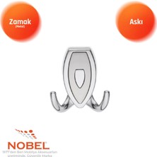 Nobel Zepli̇n Askı, Metal Vestiyer Askısı, 84 Gr, Dolap ve Duvar Askılığı, Krom Matkrom (Vidalı)