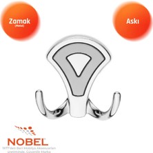 Nobel Di̇lay Askı, Metal Vestiyer Askısı, 40 Gr, Dolap ve Duvar Askılığı, Krom Matkrom (Vidalı)