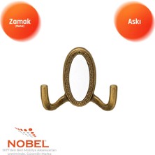 Nobel Seçi̇l Askı, Metal Vestiyer Askısı, Gr, Dolap ve Duvar Askılığı, Anti̇k Sari (Vidalı)