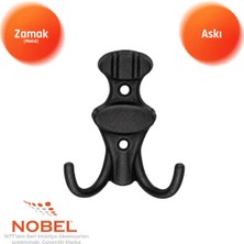 Nobel Çi̇zgi̇li̇ Askı, Metal Vestiyer Askısı, 37 Gr, Dolap ve Duvar Askılığı, Matsi̇yah (Vidalı)