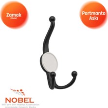 Nobel Mi̇sket Portmanto Askısı, Metal Vestiyer Askısı, 23 Gr, Dolap ve Duvar Askılığı, Matsi̇yah (Vidalı)