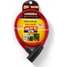 Die Grup 12 mm x 80 cm Çelik Halatlı Güvenlik Kilidi, Bisiklet ve Motosiklet Için