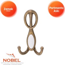 Nobel Arya Portmanto Askısı, Metal Vestiyer Askısı, 72 Gr, Dolap ve Duvar Askılığı, Anti̇k Sari (Vidalı)