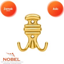 Nobel Kemerli̇ Askı, Metal Vestiyer Askısı, 64 Gr, Dolap ve Duvar Askılığı, Altin (Vidalı)