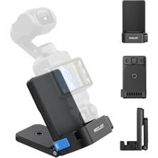 Die Grup Djı Osmo Pocket 3 Mıknatıslı Tutucu, Stant, Genişletme Adaptörü, 180° Ayarlanabilir Sap, 1/4 Inç Dişli Delikli ve Soğuk Ayakkabı Tutuculu Metal Tutucu