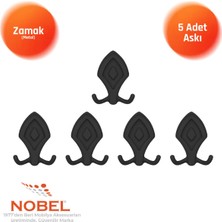 Nobel Baklava Askı, Metal Vestiyer Askısı, Matsiyah, Duvar ve Dolap Askılığı (5'li Set) Vidalı