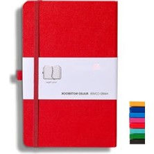 Die Grup Çizgili 13X21 cm Tarihsiz Klasik Defter, Kırmızı