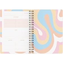 Die Grup Spiralli Ajanda Defter - Marble Desen, 17X24 cm