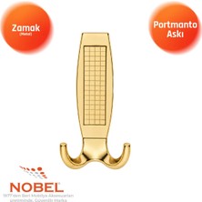 Nobel Eli̇za Portmanto Askısı, Metal Vestiyer Askısı, 208 Gr, Dolap ve Duvar Askılığıaltın (Vidalı)