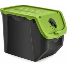 Die Grup Orret Home 12 Litre Patates Soğan Saklama Kabı Hava Alabilir Kapaklı Sebze Saklama Kutusu Kilitli Kapaklı Sarımsak Organizer Plastik Erzak Saklama Kabı Istiflenebilir Kiler Düzenleyici (Asorti Renk)