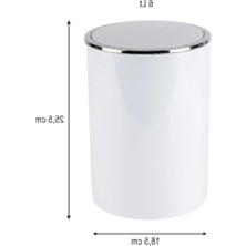 Die Grup Lenox Çöp Kovası 6 Lt Beyaz M-E35-01