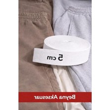 Die Grup Imrenaksesuar Bel Paça ve Don Lastiği Yassı Geniş Lastik 4cm,5cm,6cm,7 Cm,8cm,9cm 1 Paket 5 Metre (Beyaz, 5cm)