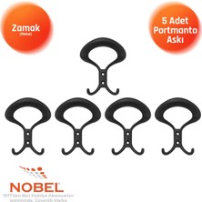 Nobel Üçgen Portmanto Askısı, Metal Vestiyer Askısı, Matsiyah, Duvar ve Dolap Askılığı (5'li Set) Vidalı