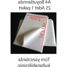 Die Grup A4 Yapışkanlı Etiket Kağıdı, 25 Yaprak, 160 Gr, Beyaz