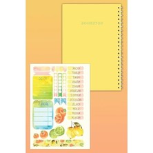 Die Grup Sticker'lı 4'lü Çizgisiz Defter Seti, 21X14.8 Cm, 60 Yaprak, Planlayıcı Kullanıma Uygun