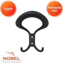 Nobel Üçgen Portmanto Askısı, Metal Vestiyer Askısı, 40 Gr, Dolap ve Duvar Askılığı, Matsi̇yah (Vidalı)