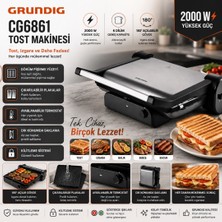 Grundig Cg 6861 2000W Tost ve Izgara Makinesi