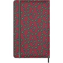 Die Grup Italyan Ipekli Sert Kapak Not Defteri, 21X13 Cm, Bordo