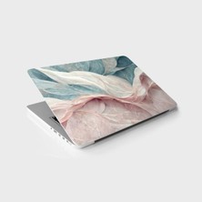 Die Grup Pastel Pembe Ebru Desenli Laptop Sticker