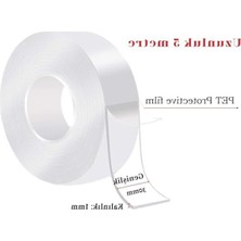 Die Grup 5 Metre Uzunluğunda Su Sızdırmaz Çift Taraflı Şeffaf Bant, 30MM Genişlik