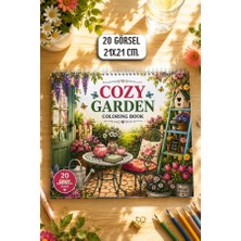 Birikiyedi Cozy Garden Boyama Kitabı/yetişkinler ve Gençler Için Rahatlatıcı Boyama Kitabı