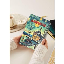 Die Grup Istanbul Temalı Simli Defter, A5 Boyutunda