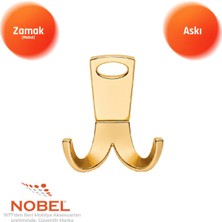 Nobel Seylan Askı, Metal Vestiyer Askısı, 111 Gr, Dolap ve Duvar Askılığı, Altin (Vidalı)