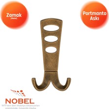 Nobel Seylan Portmanto Askısı, Metal Vestiyer Askısı, 110 Gr, Dolap ve Duvar Askılığı, Anti̇k Sari (Vidalı)