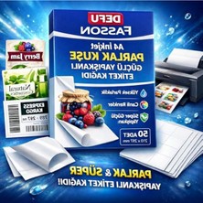 Die Grup A4 Inkjet Parlak Kuşe Etiket Kağıdı, 50 Adet, 210X297 mm