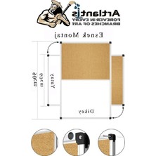 Die Grup Yazı Tahtası ve Mantar Pano, 60X90 cm Ölçüsü ile Ofis ve Okul Için Uygun
