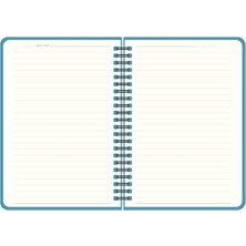 Die Grup 17X24 cm Çizgili Spiralli Defter - 100 Yaprak, Mavi